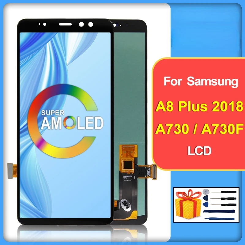 ЖК-дисплей 6 0 дюйма для Samsung Galaxy A730 сенсорный экран A8 Plus 2018 дигитайзер A730F/DS дисплей