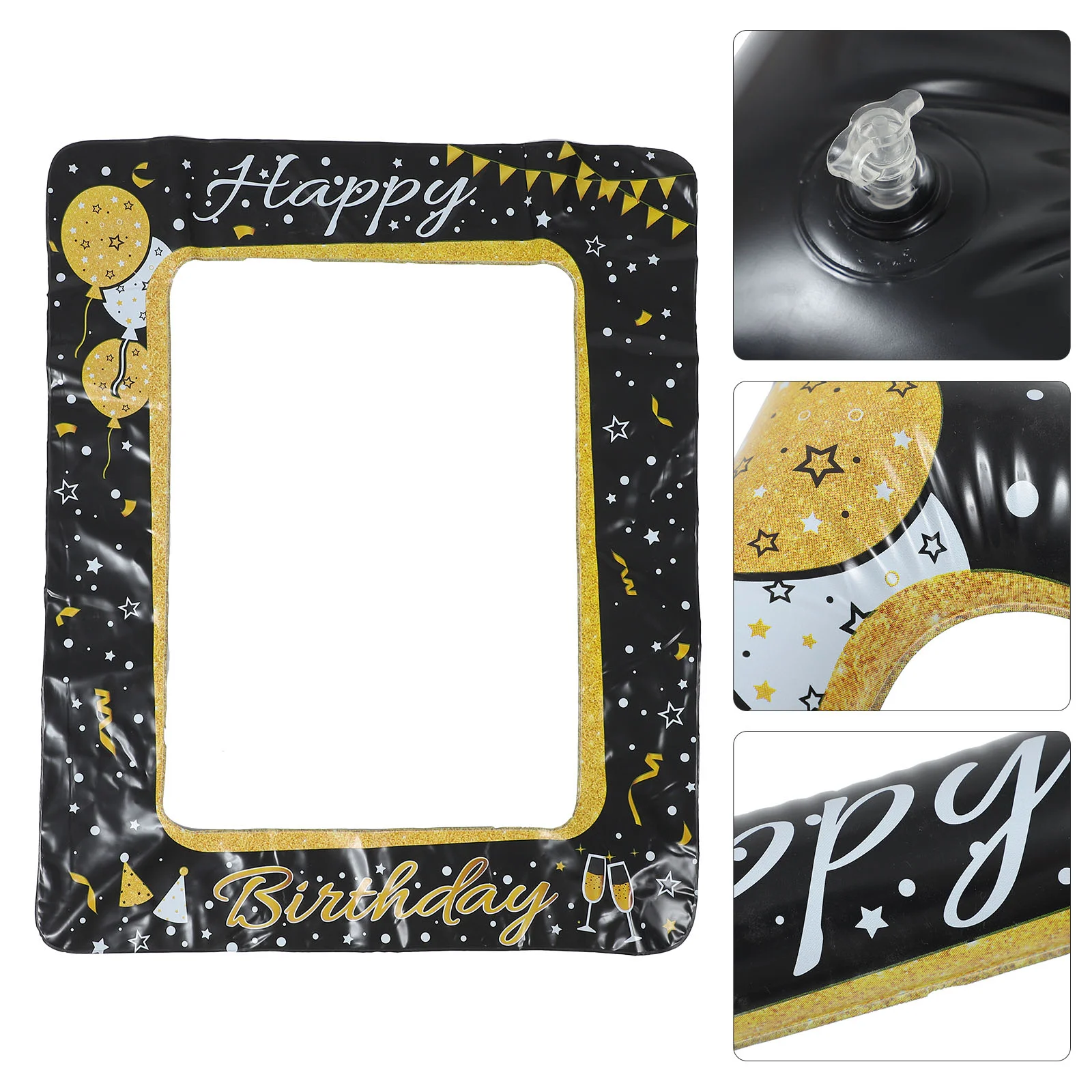 

Frame Inflatable Birthday Selfie Photo Picture Props Booth Party Photography Happy Floating Favor Photobooth Favors