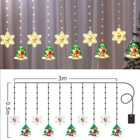 navidad home decor christmas star snowflake curtain light string new year 2023 xmas gifts noel christmas tree pendant decoration