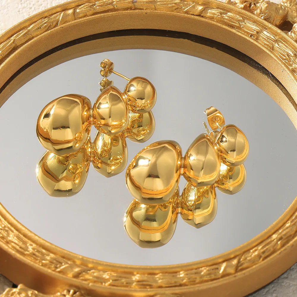 Уникальные блестящие серьги с каплями воды для женщин роскошные медные