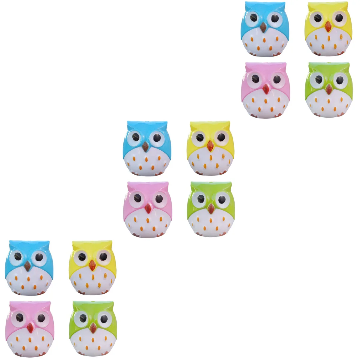 

12 Sharpeners Cartoon Novelty Two Holes Sharpeners School Gift for Kids