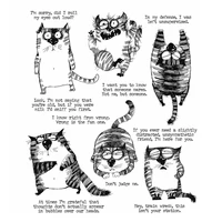 cat clear stamp 2021 new hilarious phrases transparent clear silicone stampseal for diy scrapbooking cards making