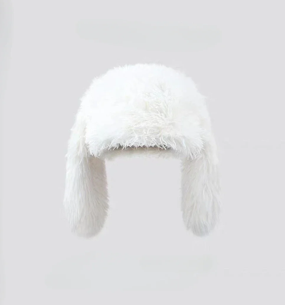 Маленькая милая розово-Красная Шапка Baotou с длинными кроличьими ушками женская