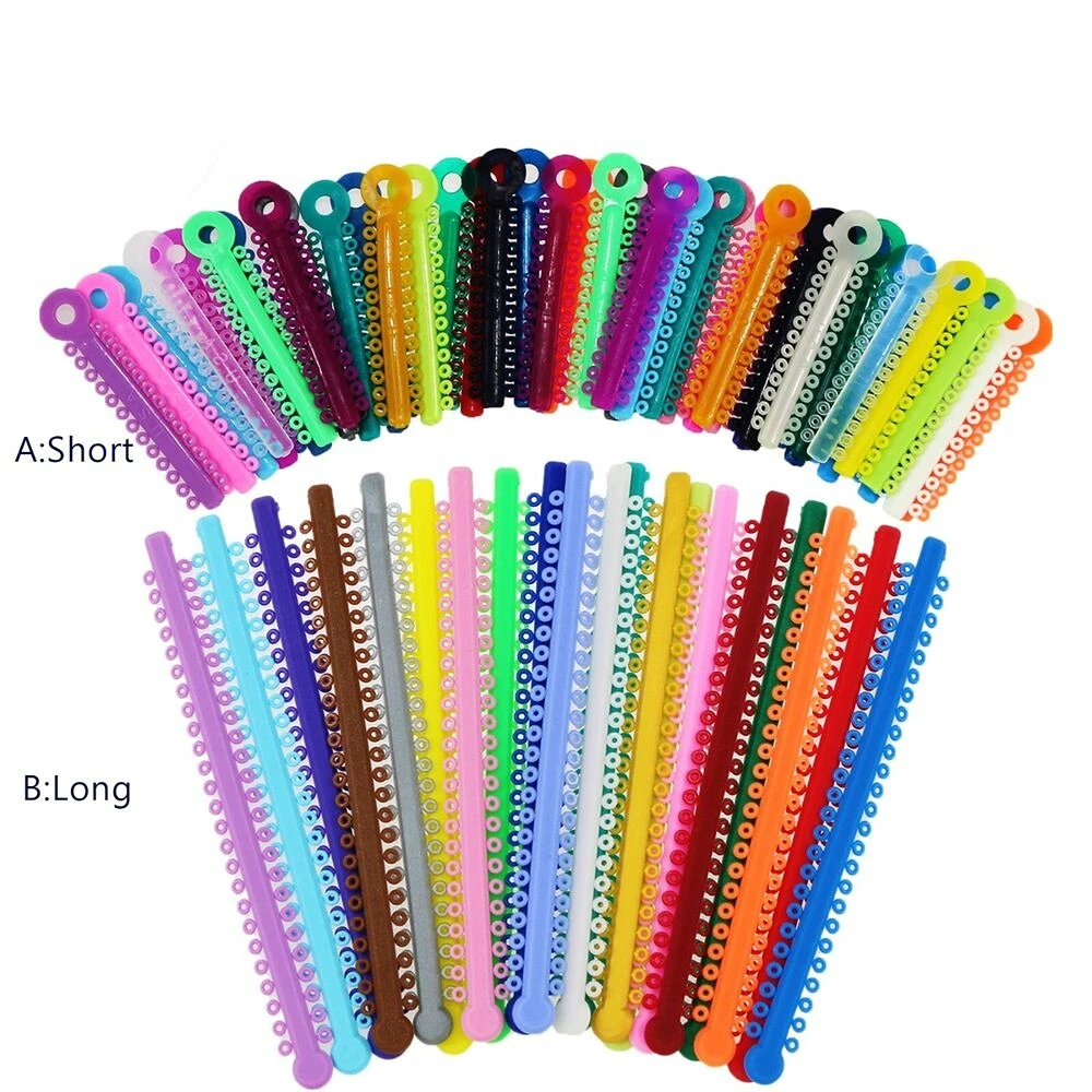 

Dental Orthodontic Ligature Ties Elastic Rubber Bands Mixed Color 1000/1040pcs