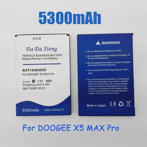 Аккумулятор 5300 мАч BAT16484000 Для DOOGEE X5 MAX Pro мобильный телефон