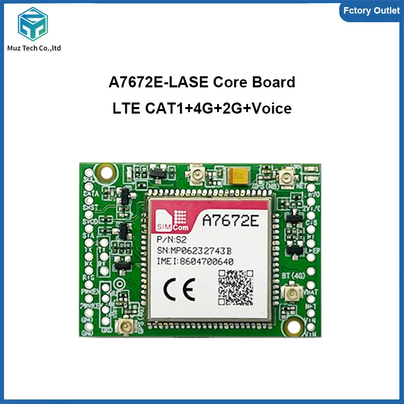 Фото SIMcom A7672E-LASE Макетная плата LTE CAT1 4G Модуль Двухрядный контакт Поддержка данных + голосовая основная плата для Европы/Среднего Востока/Африки №1