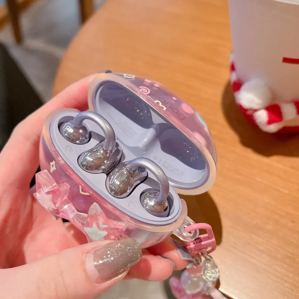 Чехол для наушников Sanag S6S Free Clip Case 3D Star Flower