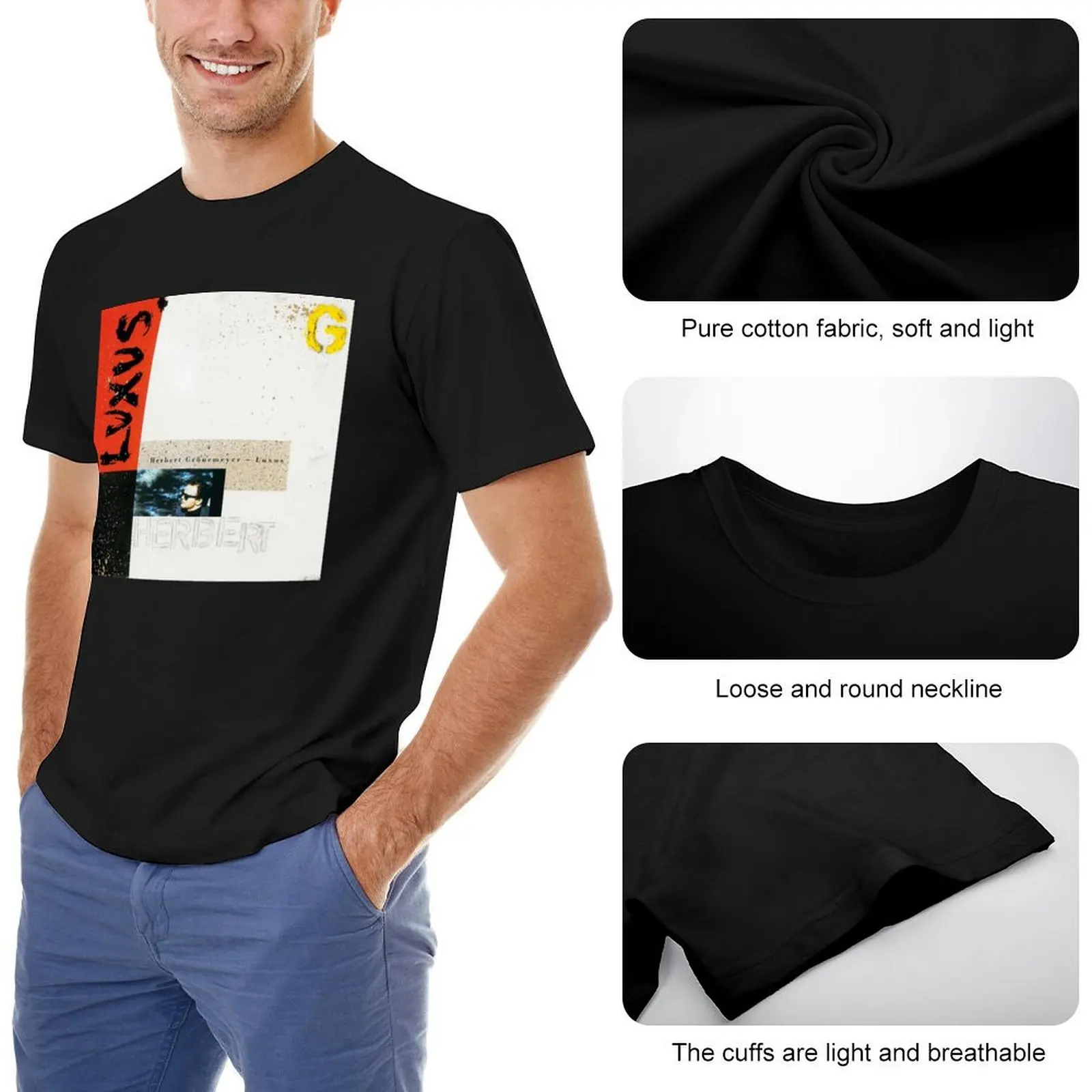 Футболка Herbert Gr?nemeyer-альбом Luxus 1990 винтажная рубашка с аниме эстетичная одежда