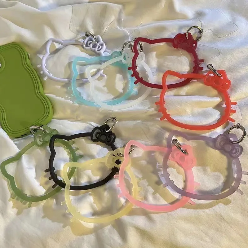 

Милые Браслеты Sanrio, аксессуары для котят, милые Аниме Силиконовые очаровательные детские игрушки с защитой от потери, подарок для девочек