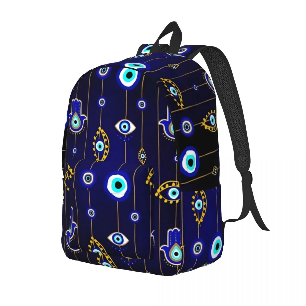 

Hamsa Hand Print Backpack Women Men Evil Eye Away Pattern Backpacks Polyester Kawaii School Bags University Custom Rucksack