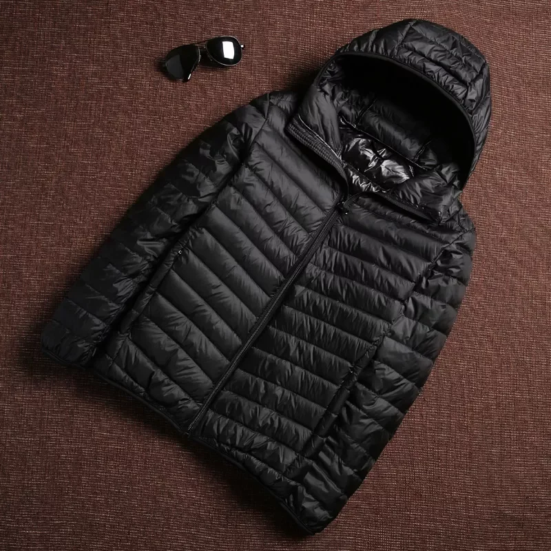 New2022 Winter Fashion Brand Ultra Light Duck Down Jacket Mens Korean Streetwear Feather Coats Stand Collar Warm Men Clothes