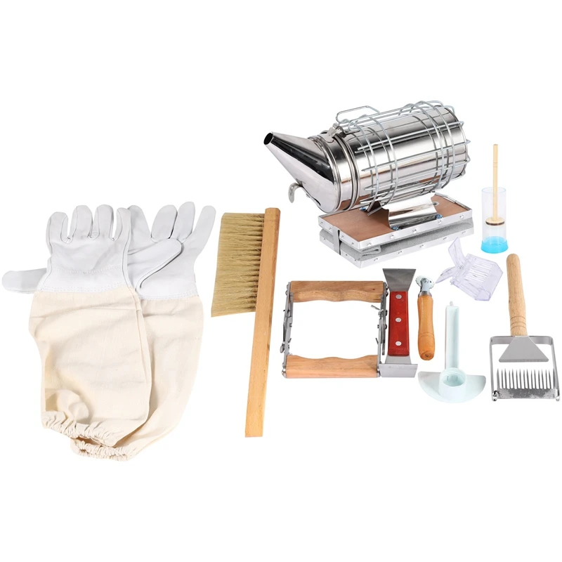 

Набор инструментов для пчеловодства, набор для начинающих для пчеловодства из 10 принадлежностей для пчеловодства