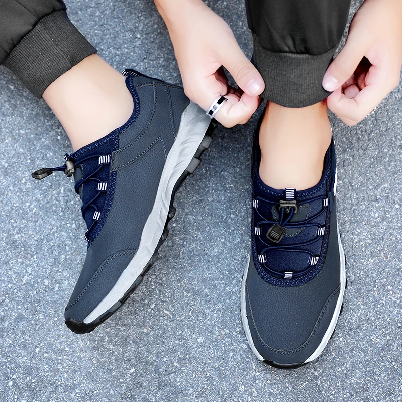 Mens Casual Sneakers Slip on Male Sports Shoes Outdoor Antiskidding Comfortable Men Walking Shoes