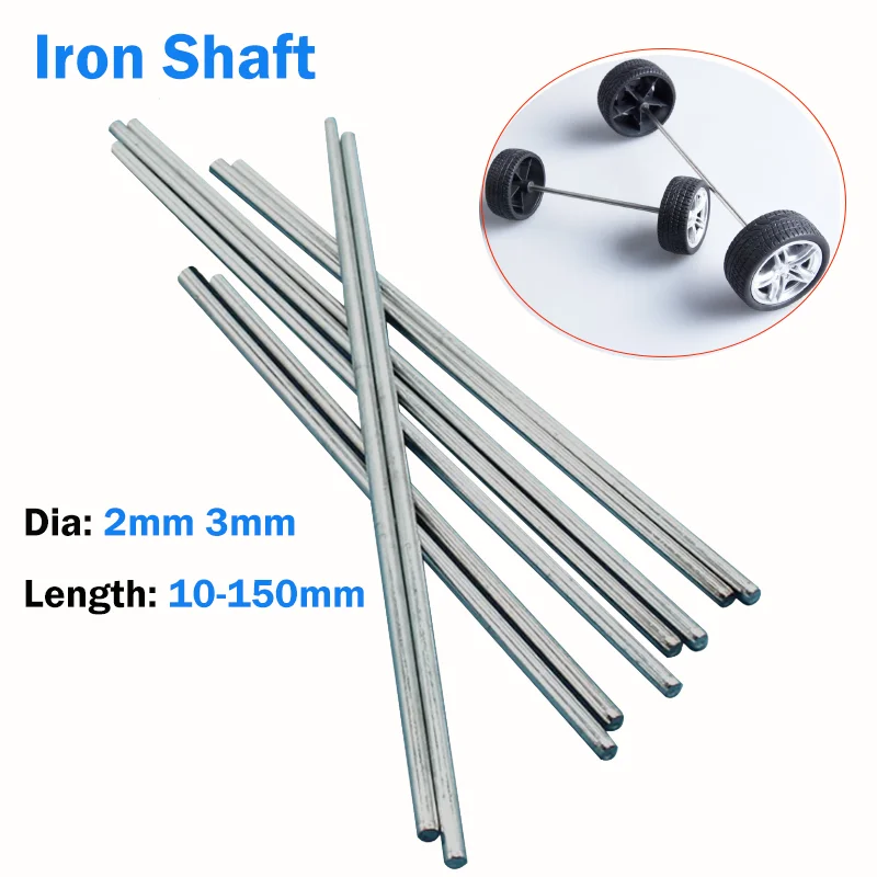 

Диаметр вала шестерни 2 мм 3 мм, круглый сплошной металлический стержень, длина колеса 10 мм ~ 150 мм, валы для колес, железная ось для модели игрушечного радиоуправляемого автомобиля