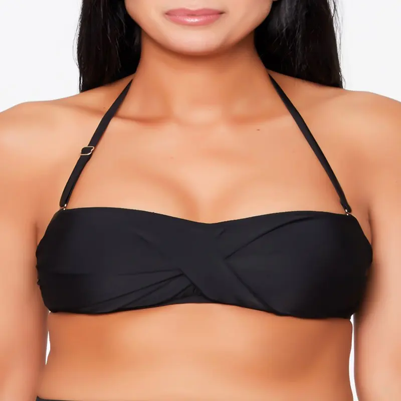 

Женский драпированный купальник-бандо JS Jessica Simspon