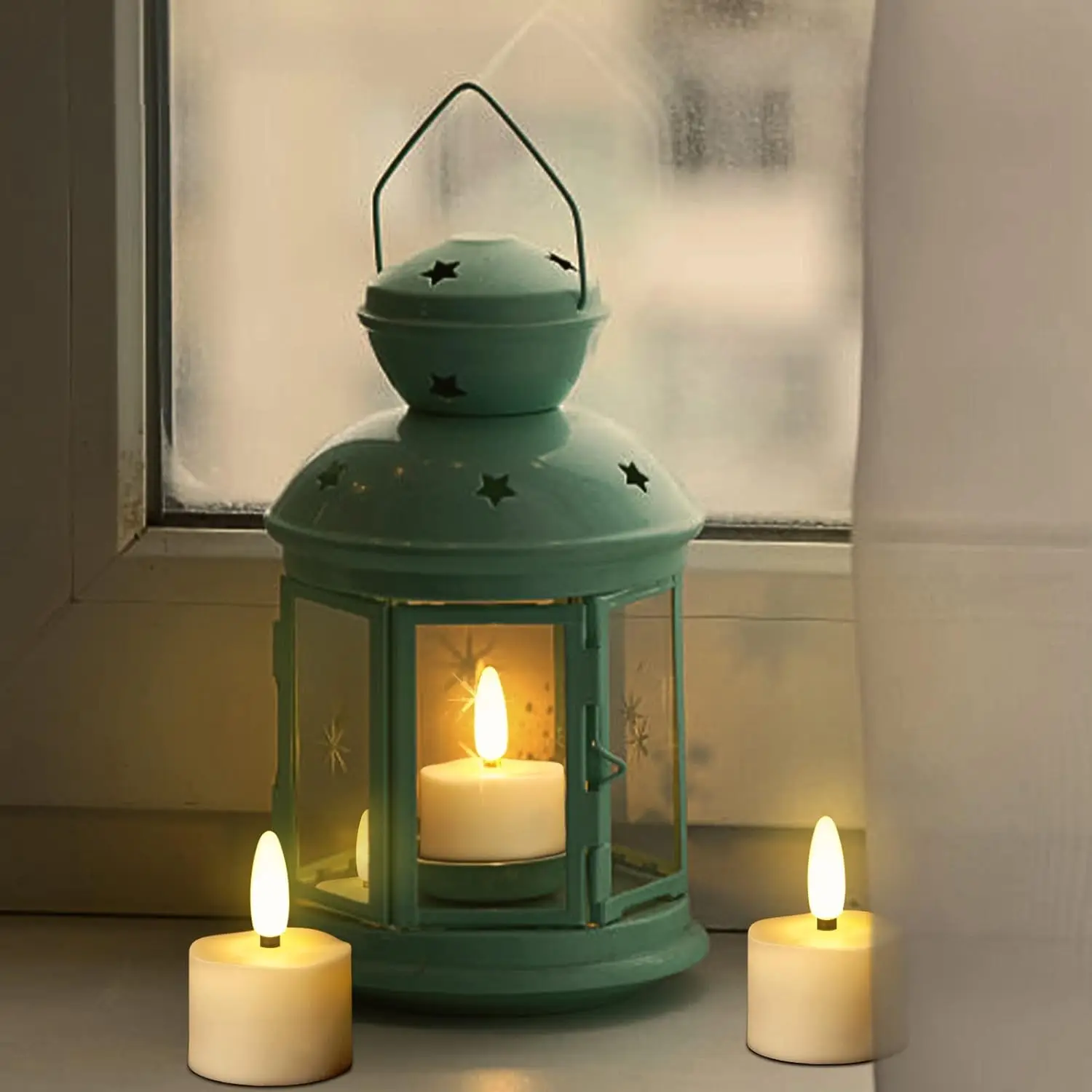 Набор из 12 светодиодных чайных светильников с дистанционным управлением и