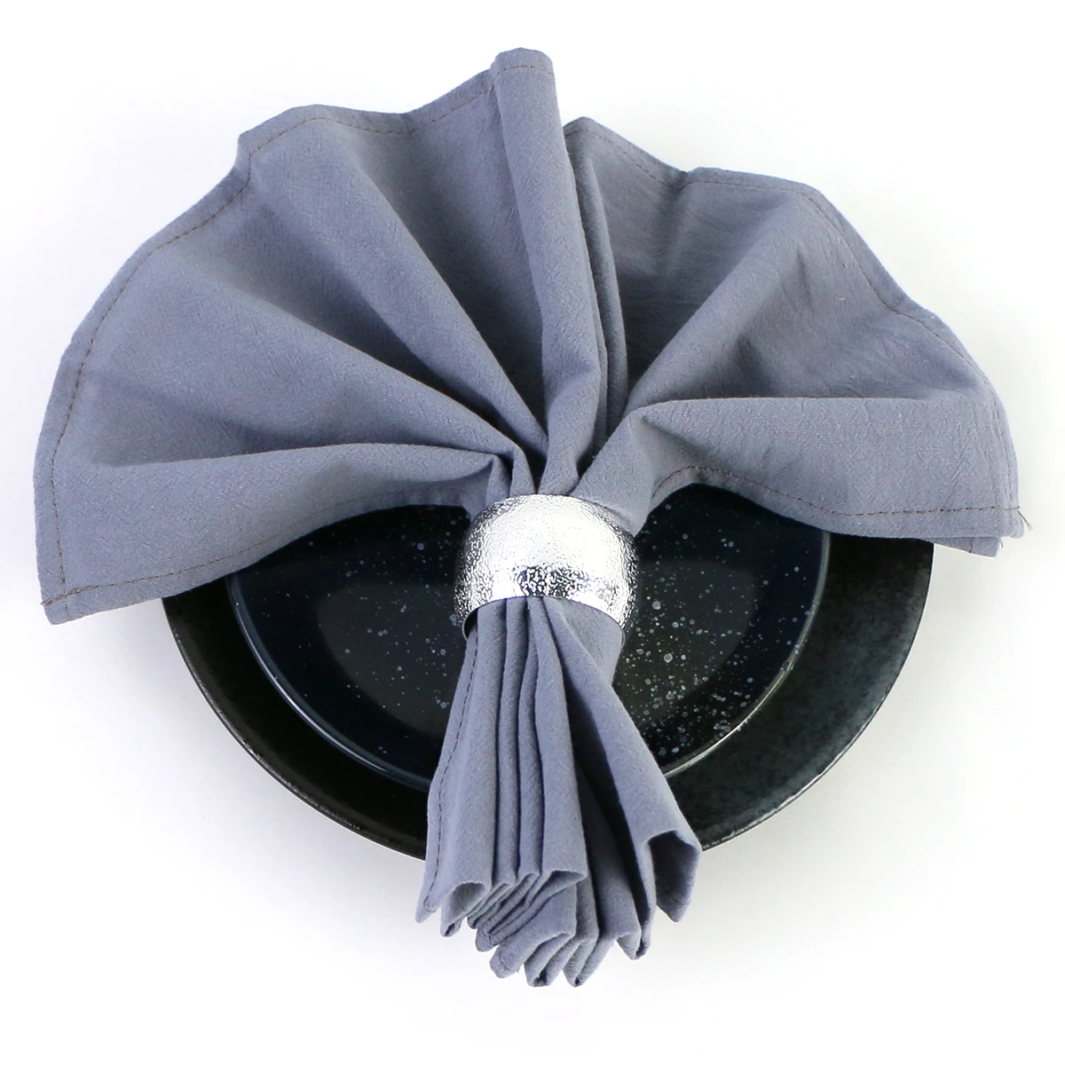 

Serving Cloth Napkins Natural Cotton Fabric Grey Color Serviette Kitchen Tea Table Towels for Wedding Restaurant Decoration