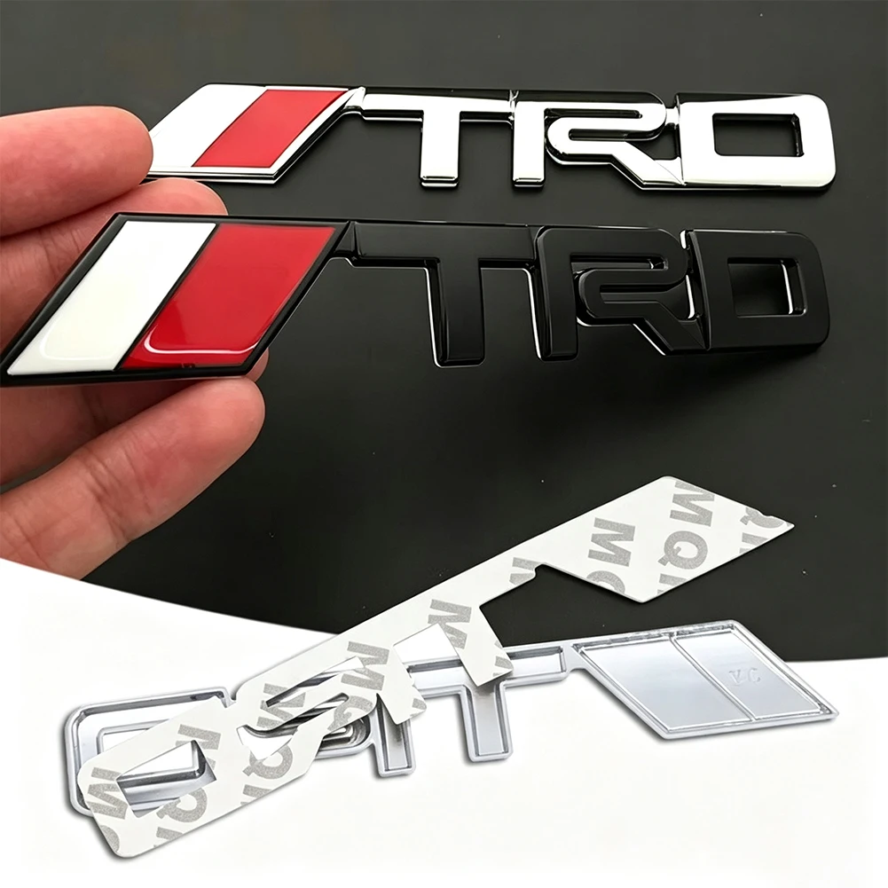 Фото 3D-эмблема TRD для автомобиля: металлическая наклейка на переднюю решетку и багажник для Toyota Supra, Aygo, Prado, RAV4, Hilux, Yaris, Corolla, 4Runner, Camry, Avalon №5