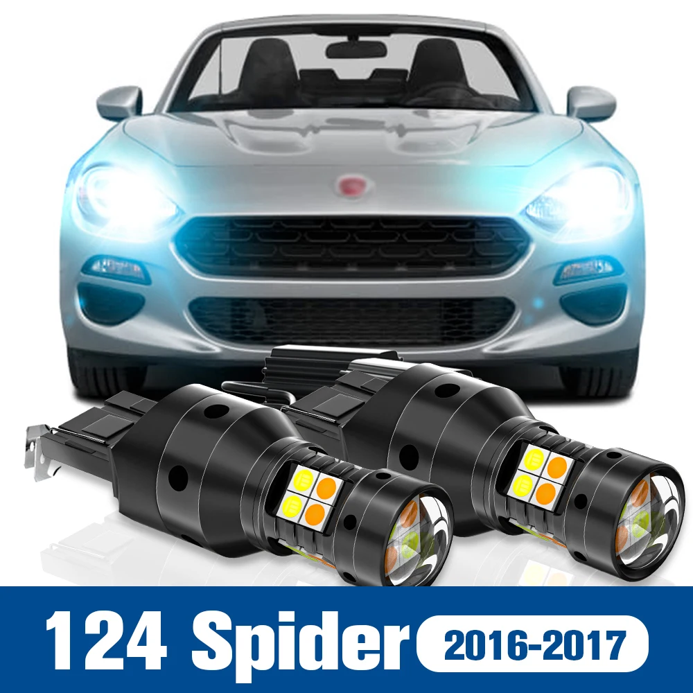 

2pcs LED Dual Mode Turn Signal+Daytime Running Light DRL Accessories Canbus For Fiat 124 Spider 2016-2017