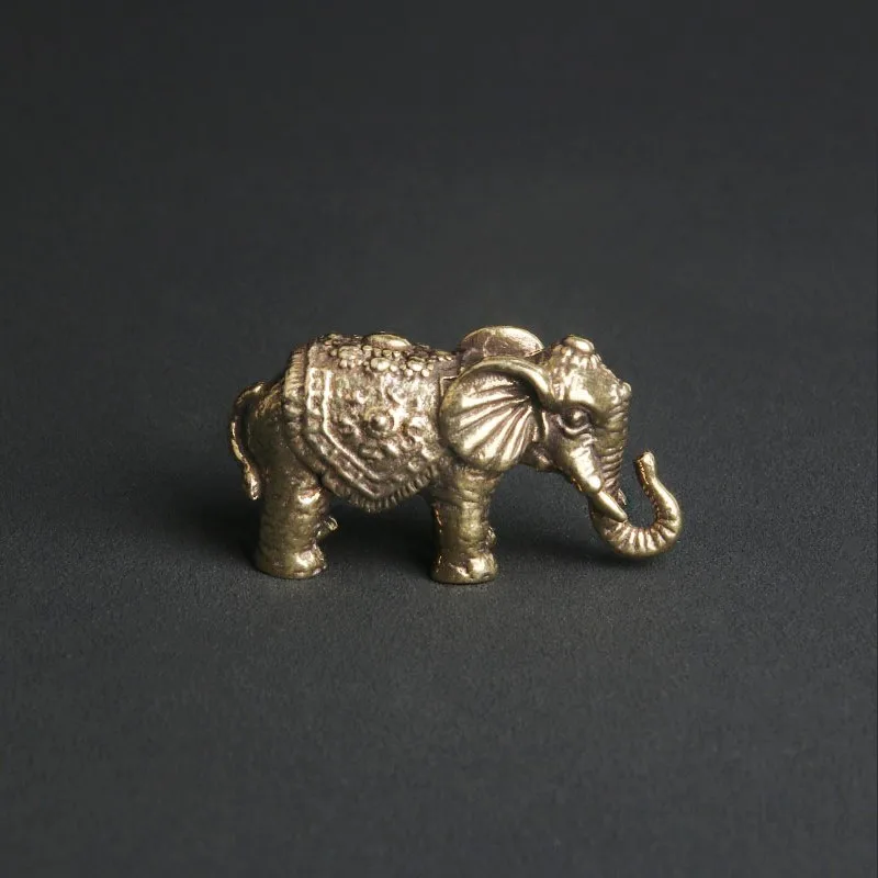 

Antique Brass Elephant Desktop Ornament Creative Tea Pet Ornament Crafts