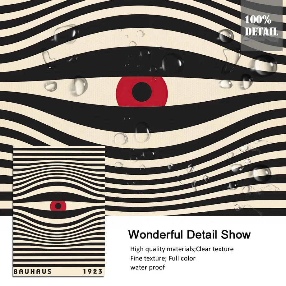 Bauhaus абстрактные линии Геометрическая полоса скандинавский винтажный настенный