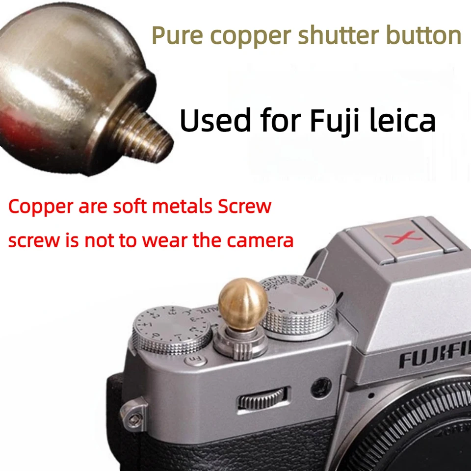 Камера из чистой меди сферическая кнопка затвора используемая для Fuji Leica DSLR