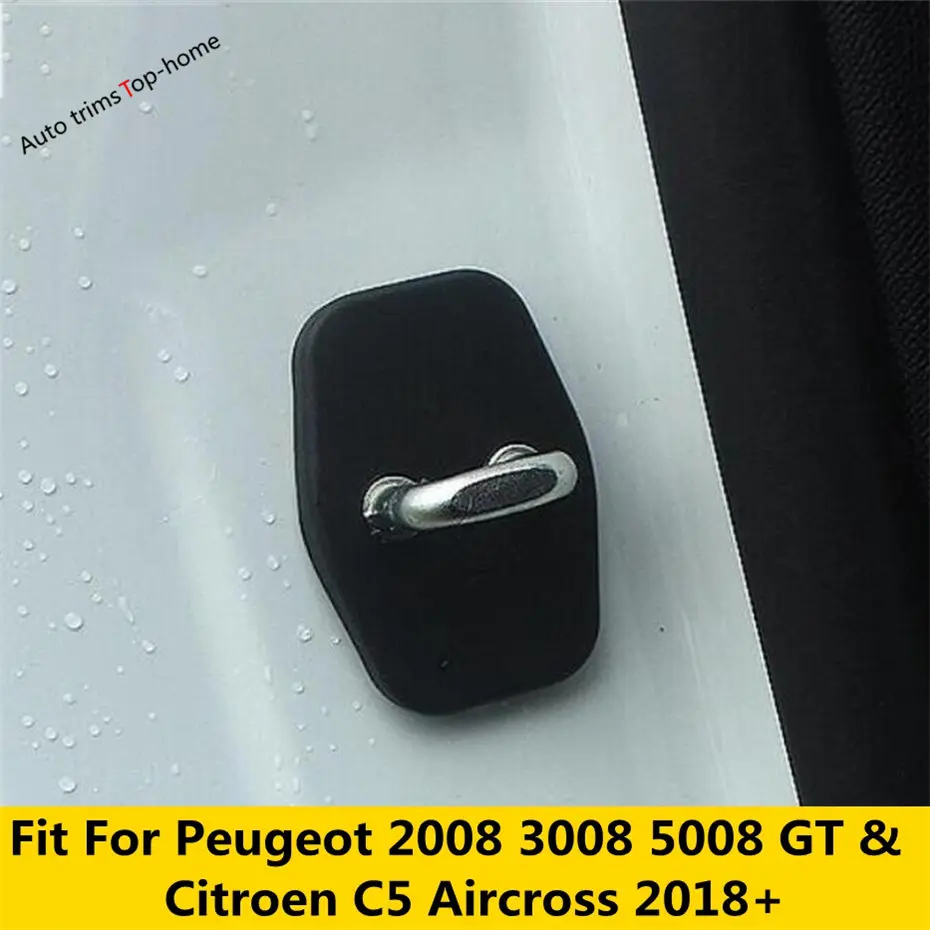 

Inner Door Lock Buckle Guard Protection Cover Trim Accessories For Peugeot 2008 3008 5008 GT & Citroen C5 Aircross 2018 - 2022