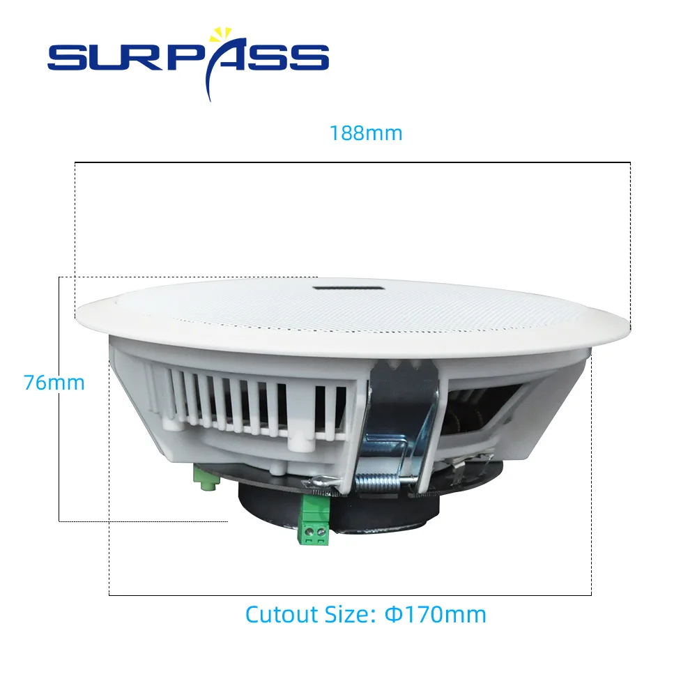 Dustproof Smart BT In Ceiling Active Speakers 6 Inch Home Surround Sound 2 Channel Built In Wall Mount Roof Speaker Indoor Audio images - 6