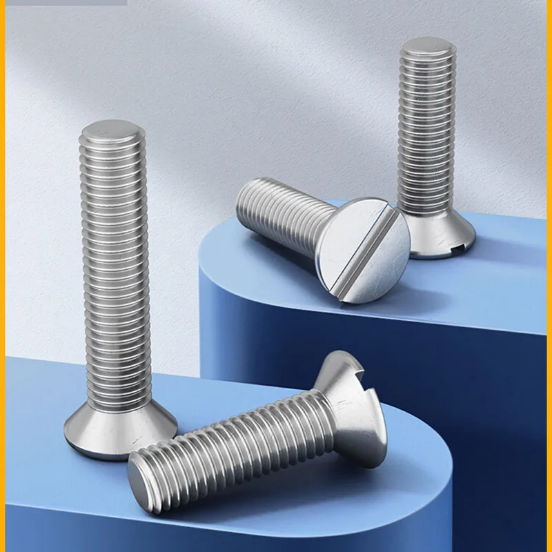 

10Pcs M3 M4 M5*5~30mm 304 Stainless Steel One-Word Slotting Countersunk Head Machine Bolt Screws Safety Bearing Bolt