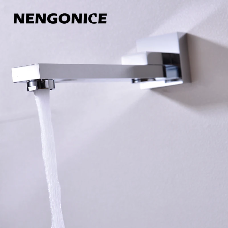 Shower Set Hotel Bathroom Concealed Wall-Mounted Cold And Hot Simple Chrome