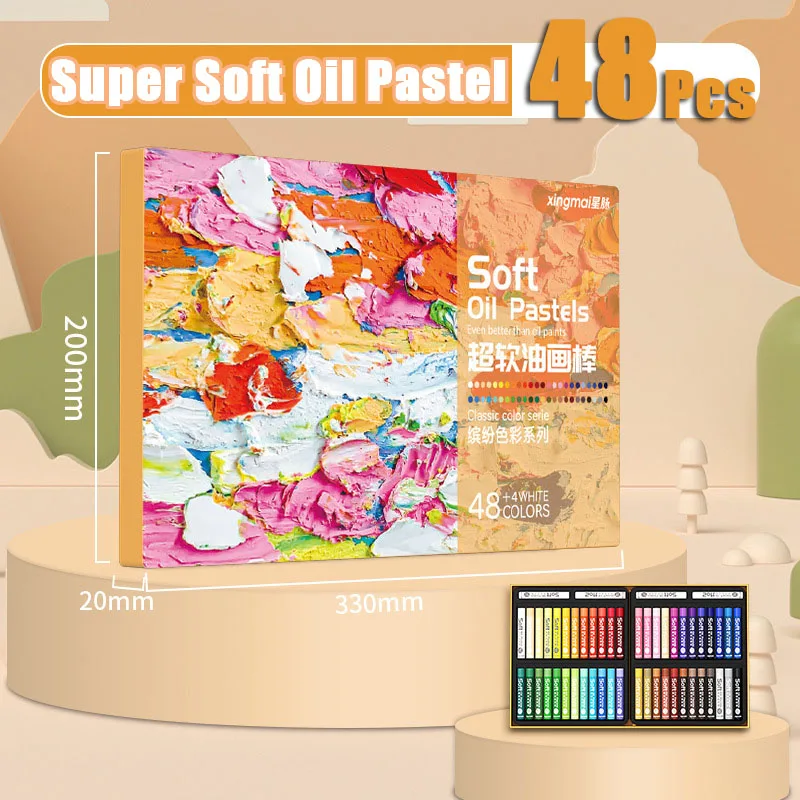 

48 Color Oil Pastel Super Soft DIY Painting Super Soft Crayons Brush Oil Painting Drawing Pen art Supplies