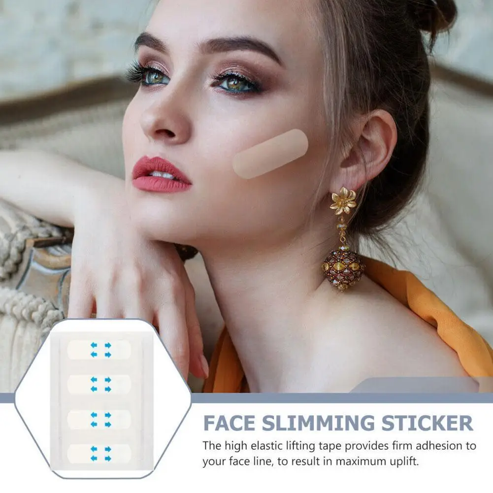

80patches Waterproof V Face Makeup Adhesive Tape Invisible Face Chin Tighten Breathable Sticker Lift Lifting F1O6