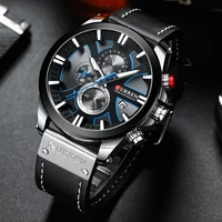curren quartz top brand luxury luminous leather wristwatch man casual sport watch for men fashion chronograph watch men relogio