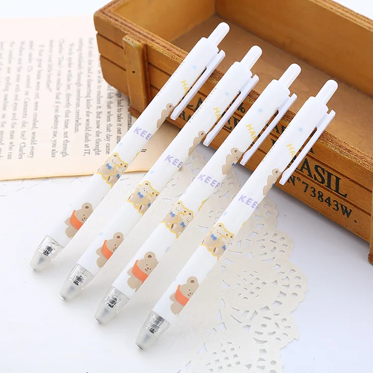 

1 Pcs/lot Cartoon Animals Erasable Pen 0.5mm Cute Kawaii Gel Pens for School Writing Novelty Stationery Girls Gifts