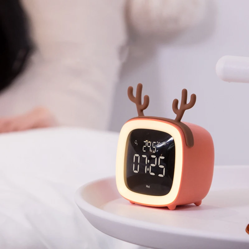 Будильник TIMESS детский с голосовым управлением многофункциональный прикроватный