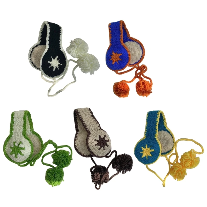 

Наушники с регулируемым ремешком, вязаные крючком грелки для ушей для взрослых и студентов, корейские чехлы для ушей