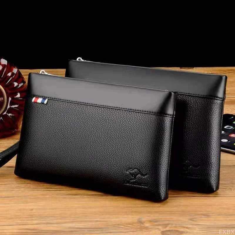 

Fashion Business Style Men's Handbag Clutch Bag Soft Pu Leather Male bolsos Pack Bag Elegant Leisure Stylish Hand Bag Men Pouch