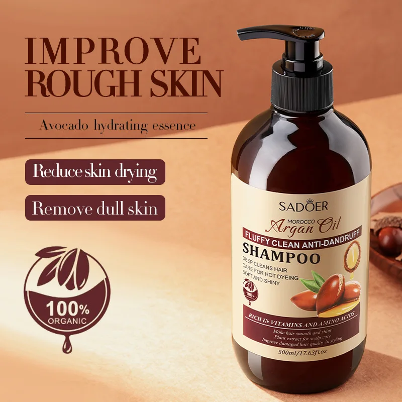 

Argan Oil Hair Shampoo 500ml Hair Treatment Dandruff Removal Hair Treatment Refreshing Moisturizing Nourishing dry hair shampoo