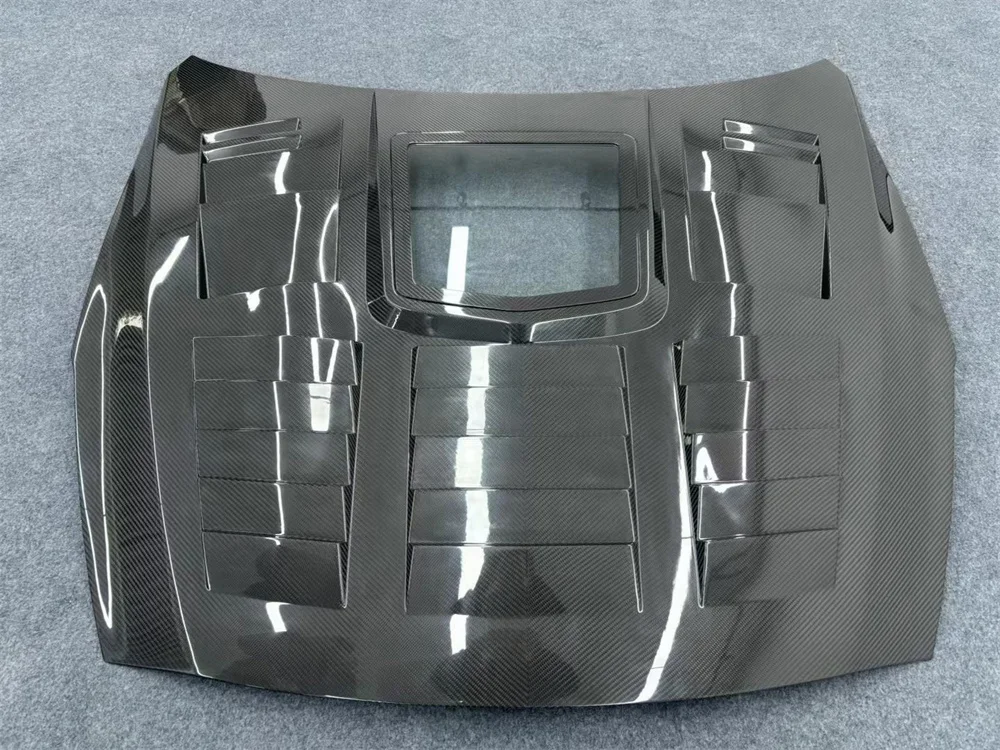 3K настоящий сухой углеродное волокно прозрачное стекло передний капот
