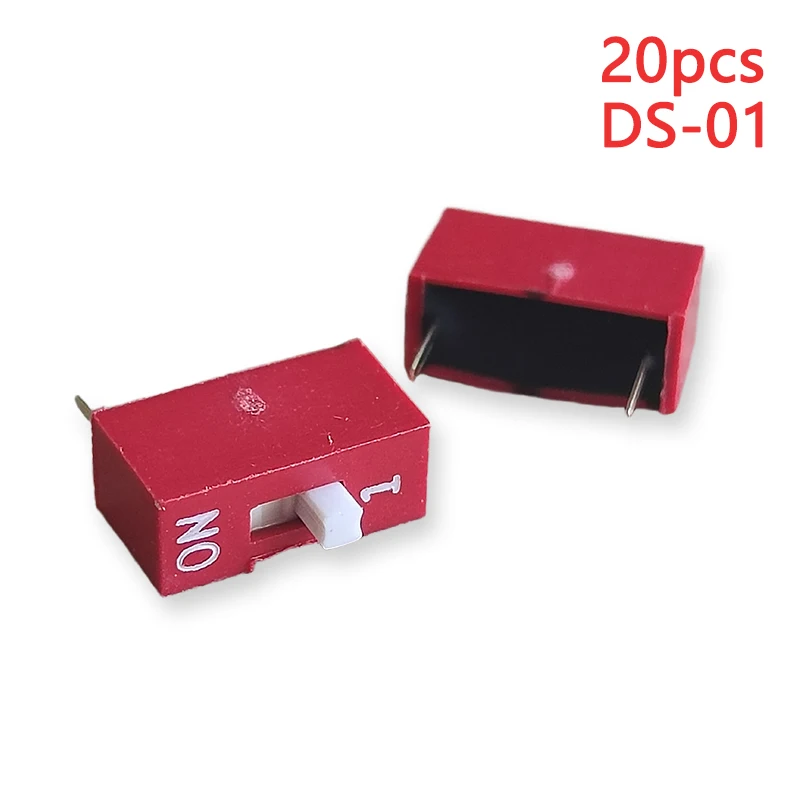 

20 красных DIP-переключателей 2.54 мм, 24В, 1-12 PIN