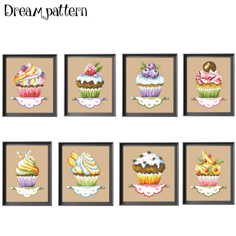 

Raspberry cakes cross stitch kits plants aida fabric 18ct 14ct 11ct flaxen linen cotton thread embroidery kits DIY craft set