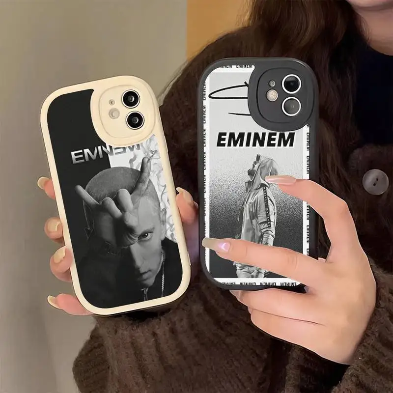 

Hop Rapper Eminem rap Case Hard Leather Phone Case for iPhone 13 12 Mini 11 14 Pro Max Xs X Xr 7 8 Plus 6 6s Se silicone Cover