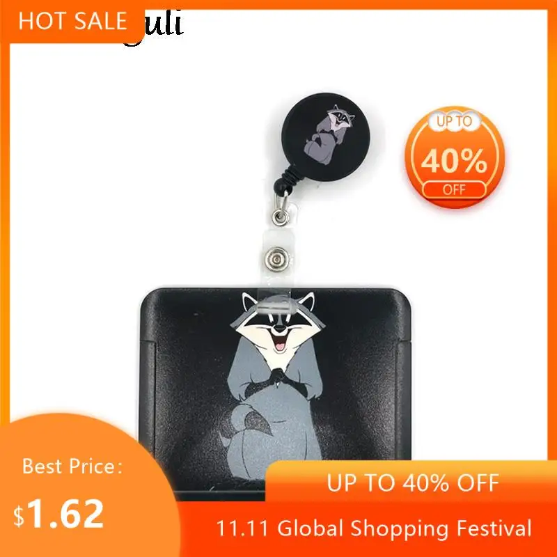 

Животные Енот Медведи Мультфильм милая Кредитная фотография ремешок для женщин мужчин детей бейдж с катушкой ID Имя автобус зажимы держател...