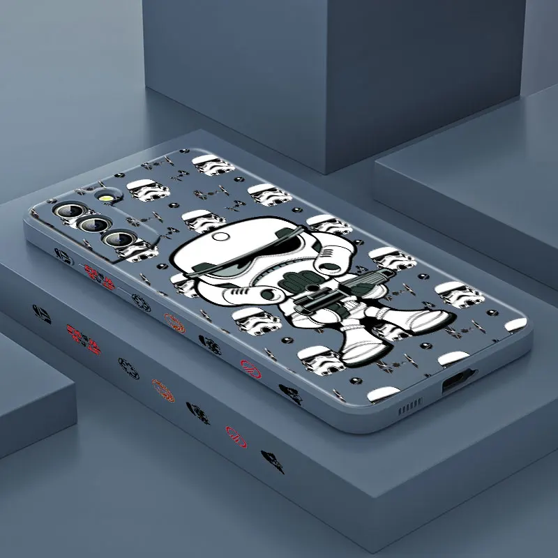 Звездные войны мультфильм робот для Samsung Galaxy S21 S20 S10 Note 20 10 Ultra Plus Pro FE Lite жидкий