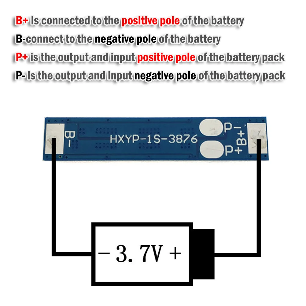 

1S 3.7V 3MOS 4MOS 6MOS BMS PCM Battery Protection Board For Lithium Lion Battery Built-in Three-stage Circuit MOS Transistor