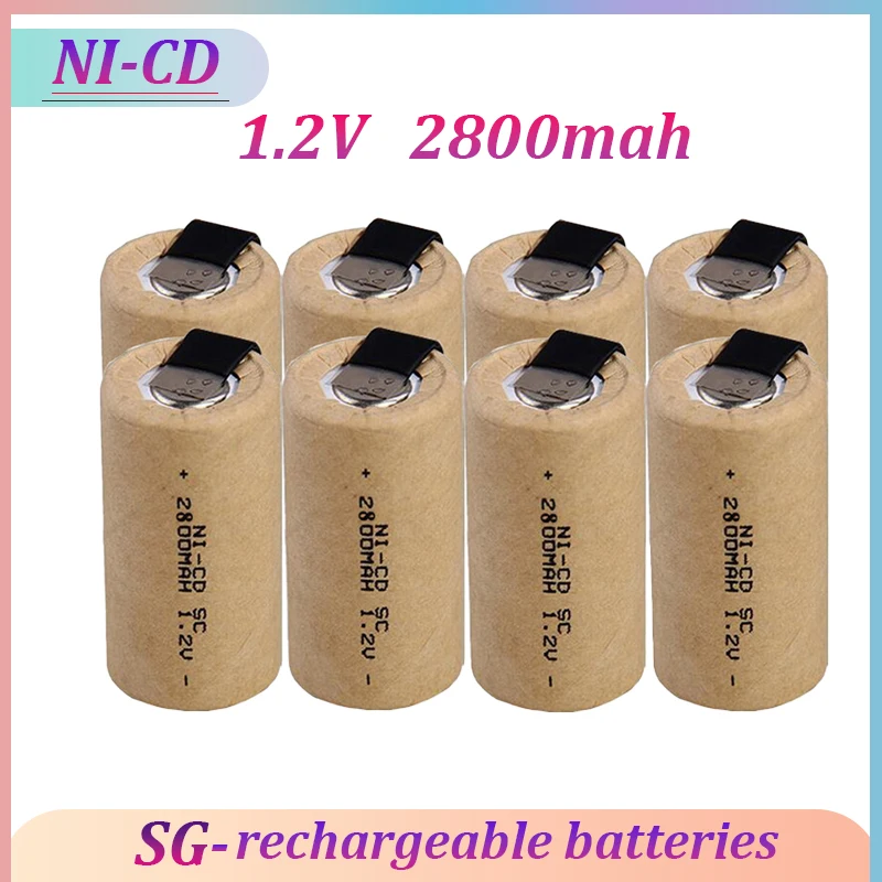 

New High Quality SC 1.2v 2800mah Battery NI-CD Rechargeable Battery for -makita for-bosch Power Tools Electric Screwdriver LED