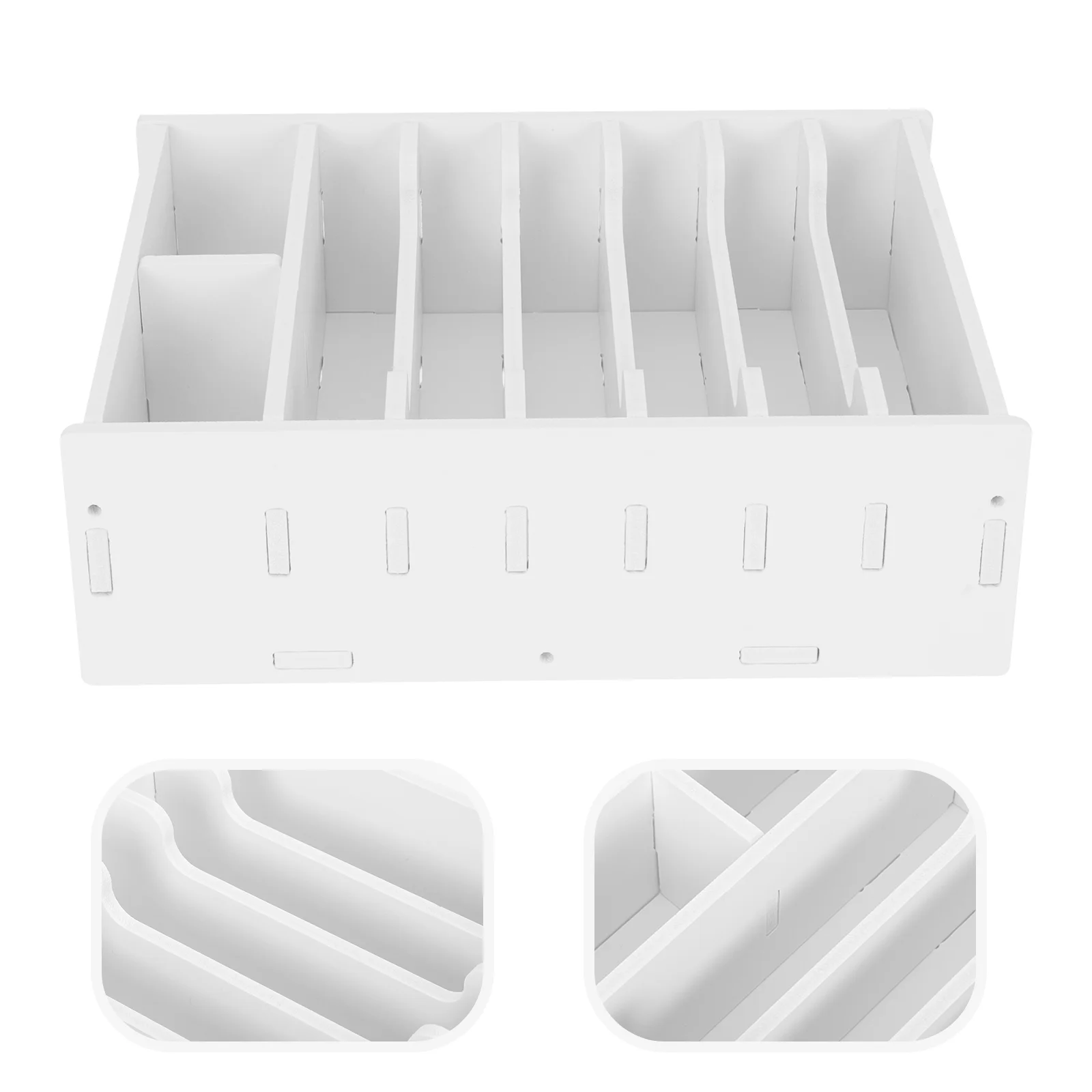 

Receipt Storage Box Money Organizer Change Holder Desktop Multiple Compartment Tray Office Drawers Ticket Case Piggy Bank Cash