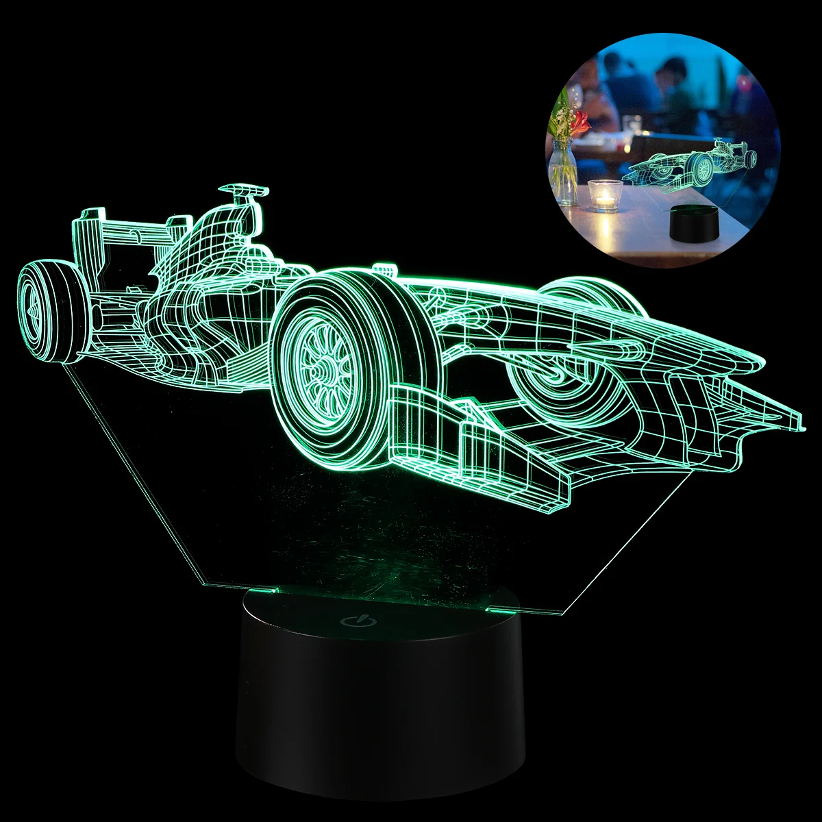 

1pcs Creative Colorful 3D Funny Car Shaped Lamp Night Lamp Touched Lamp for Home