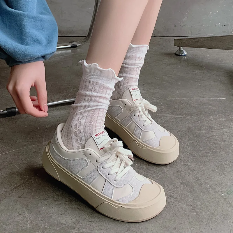 

Женские носки Lolita JK, сетчатые хлопковые носки, женские белые дышащие тонкие летние повседневные милые мягкие японские милые носки для девоч...