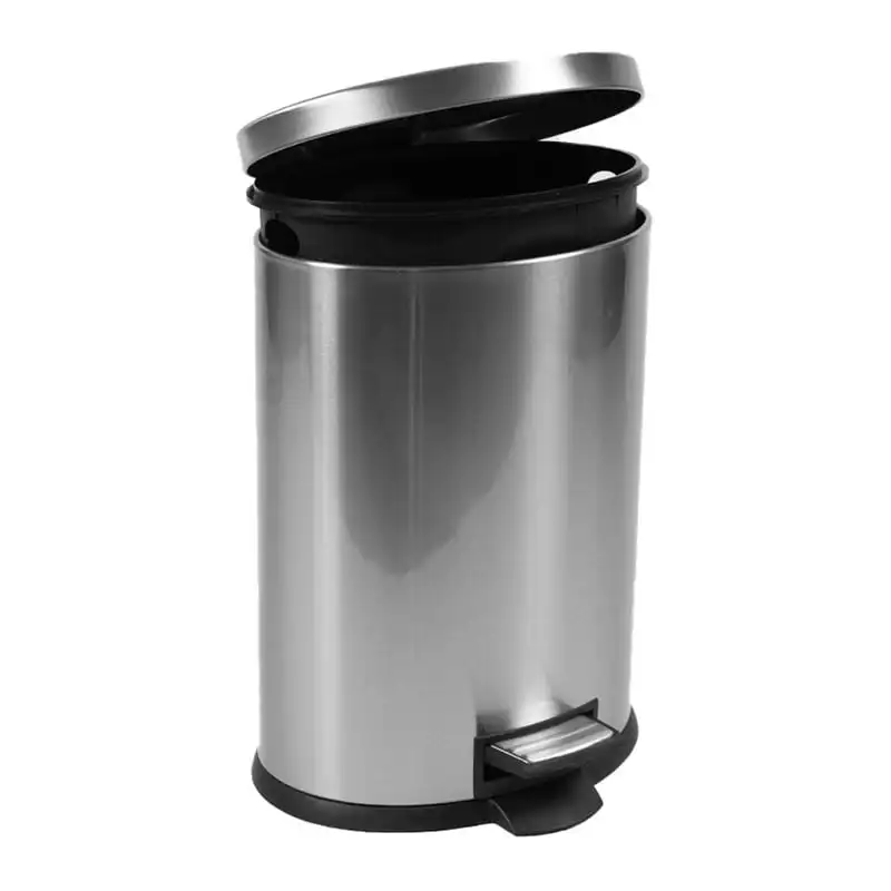 

Gallon Trash Can, Oval Bathroom Trash Can, Stainless Steel Outdoor garbage can Home Black square bathroom trash can Trash can wi